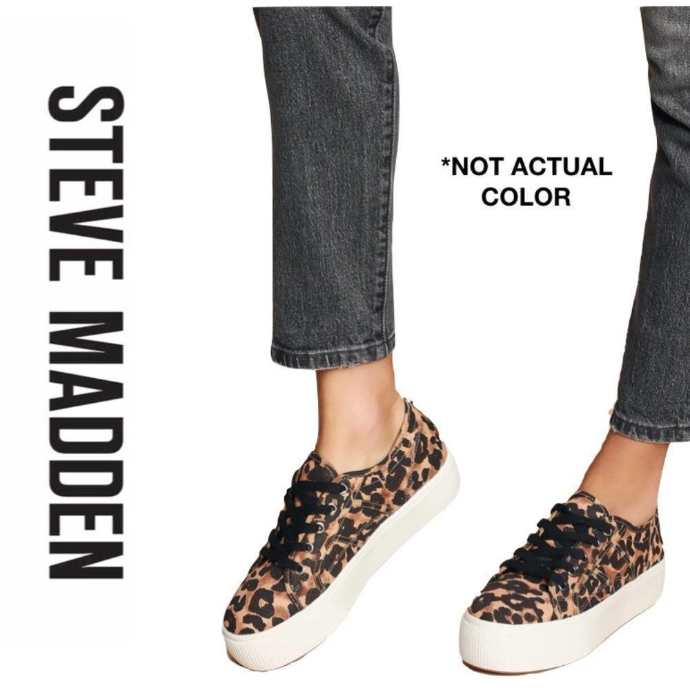 Steve Madden "Emmi" Black Platform Sneakers - 10